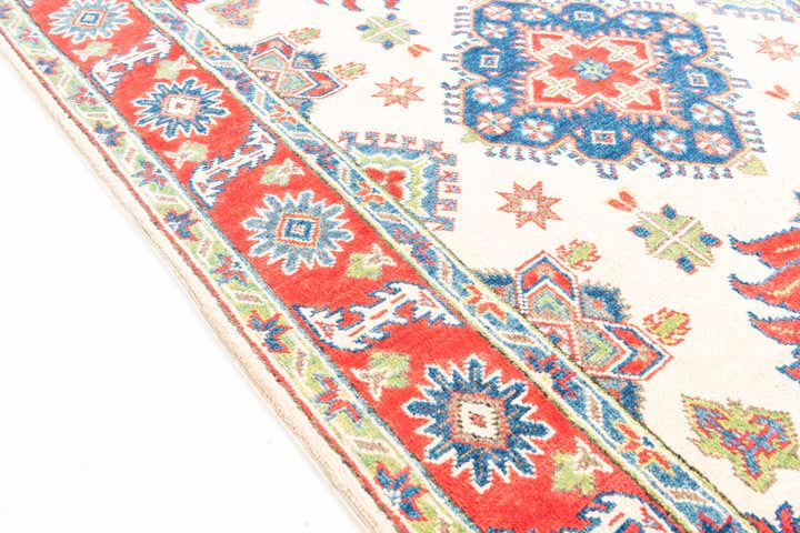 4' x 6' 3 Hand Knotted Kazak Rug