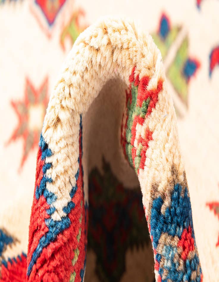 Detail image of 4' x 6' 3  Hand Knotted Kazak Rug