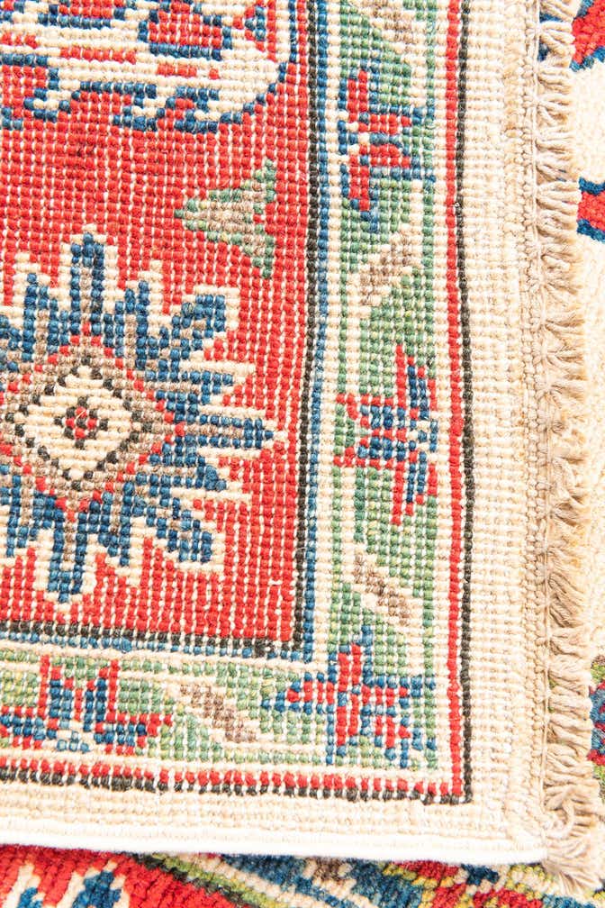 4' x 6' 3 Hand Knotted Kazak Rug