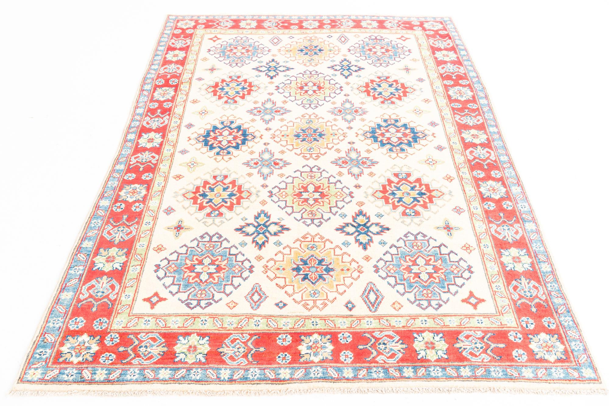 4' 10 x 6' 6 Hand Knotted Kazak Rug