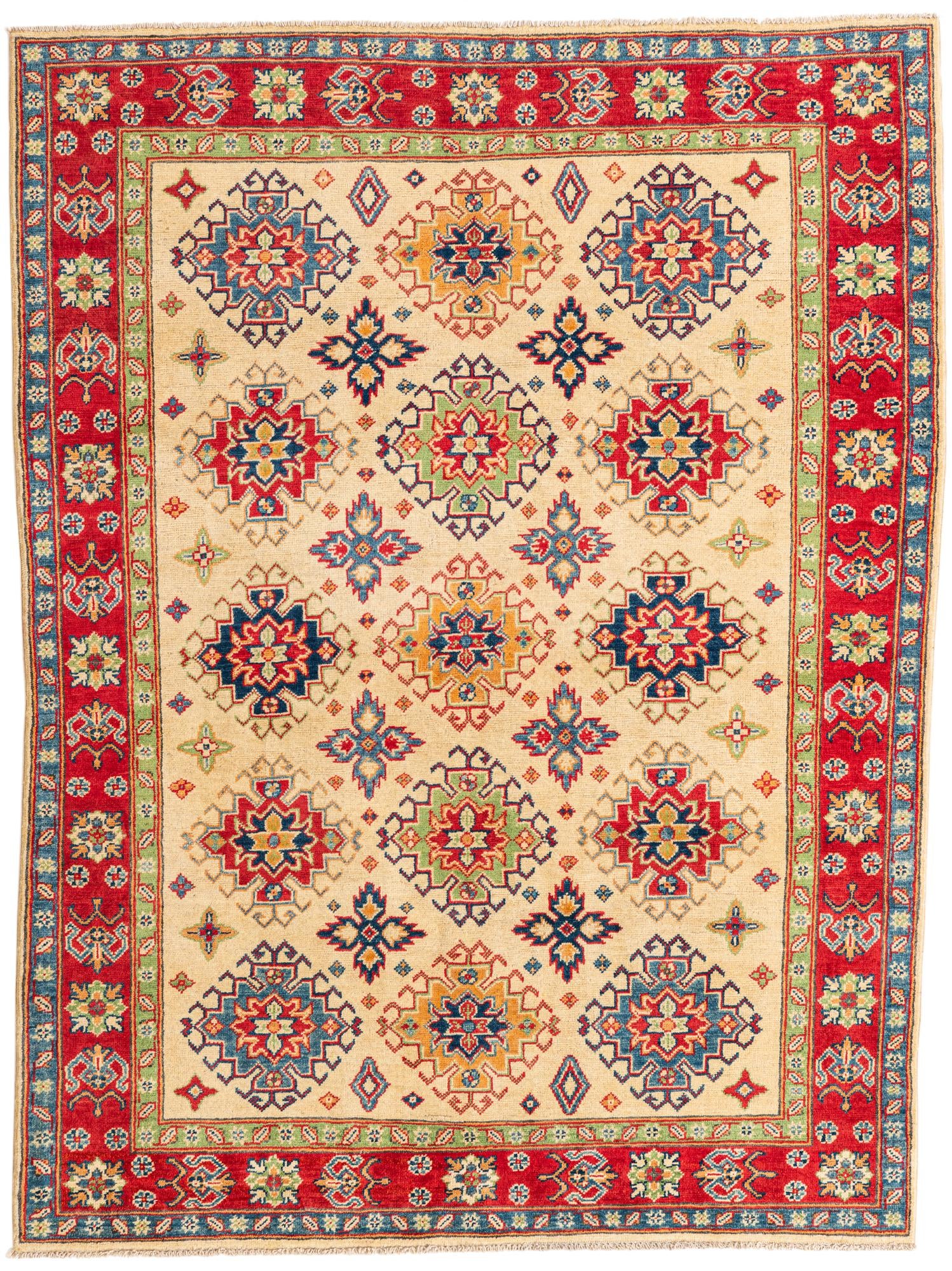 4' 10 x 6' 6 Hand Knotted Kazak Rug