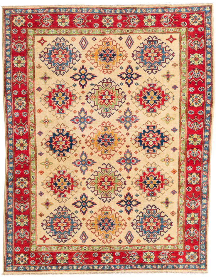 Detail image of 4' 10 x 6' 6 Hand Knotted Kazak Rug