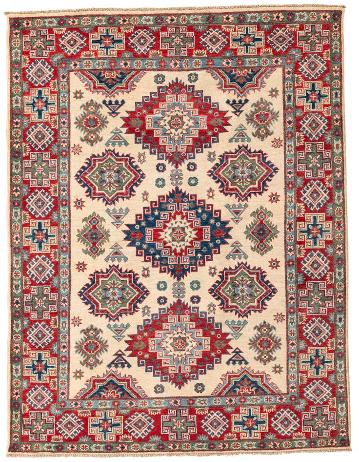 Detail image of 5' x 6' 7 Hand Knotted Kazak Rug