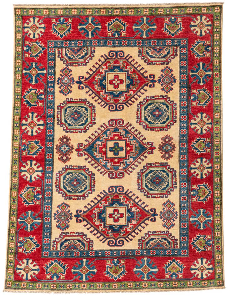 Detail image of 4' 9 x 6' 7 Hand Knotted Kazak Rug