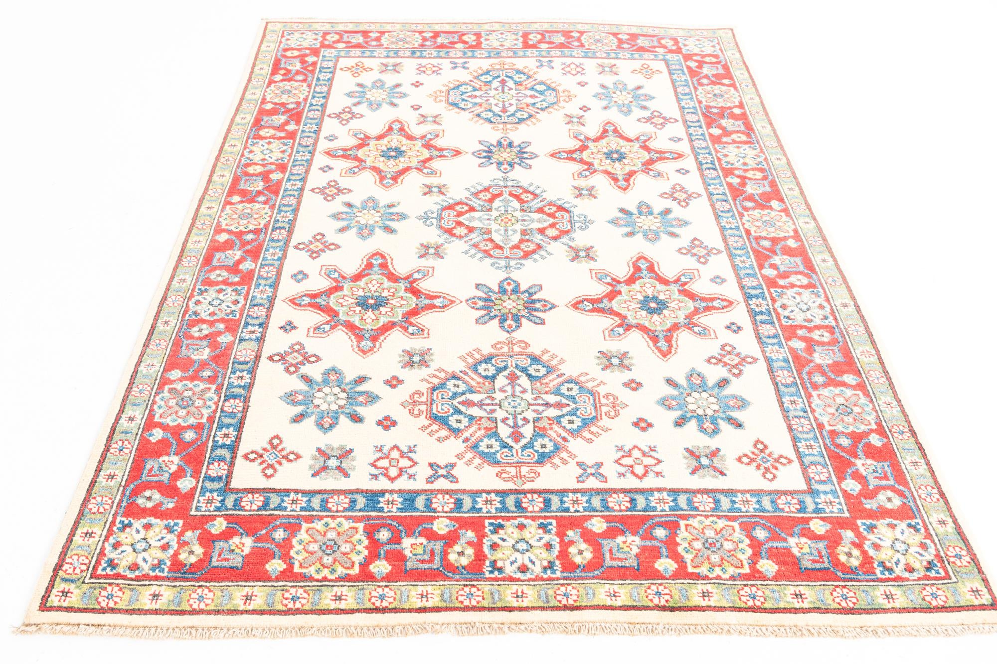 4' 10 x 6' 7 Hand Knotted Kazak Rug