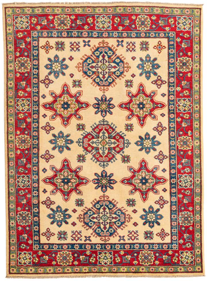 4' 10 x 6' 7 Hand Knotted Kazak Rug