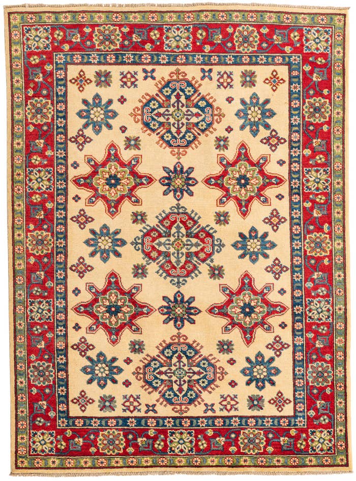 Detail image of 4' 10 x 6' 7 Hand Knotted Kazak Rug