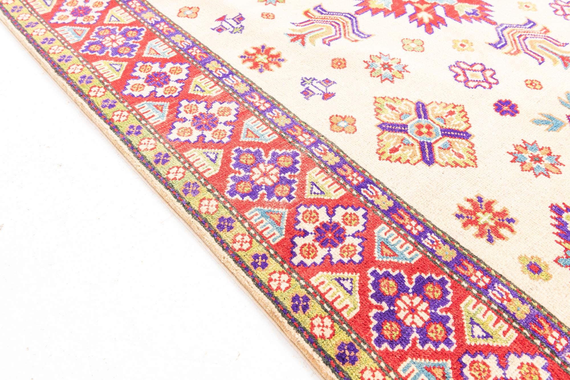 5' x 6' 10 Hand Knotted Kazak Rug