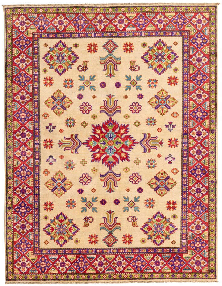 Detail image of 5' x 6' 10 Hand Knotted Kazak Rug