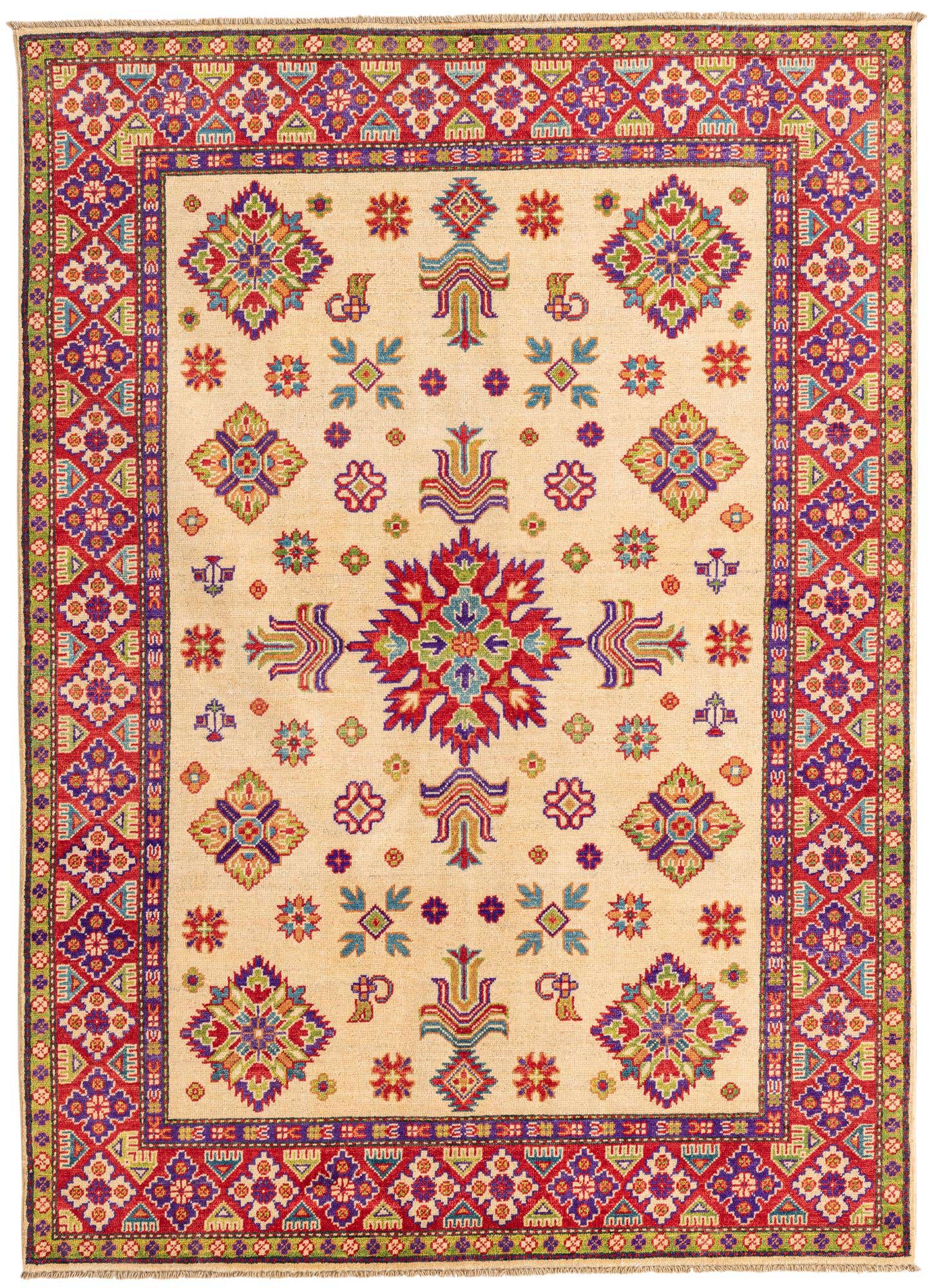 5' x 6' 10 Hand Knotted Kazak Rug