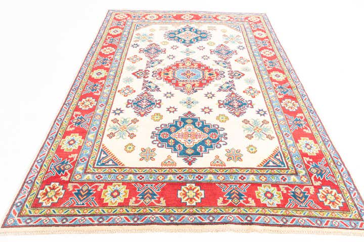 5' 8 x 8' 1 Hand Knotted Kazak Rug