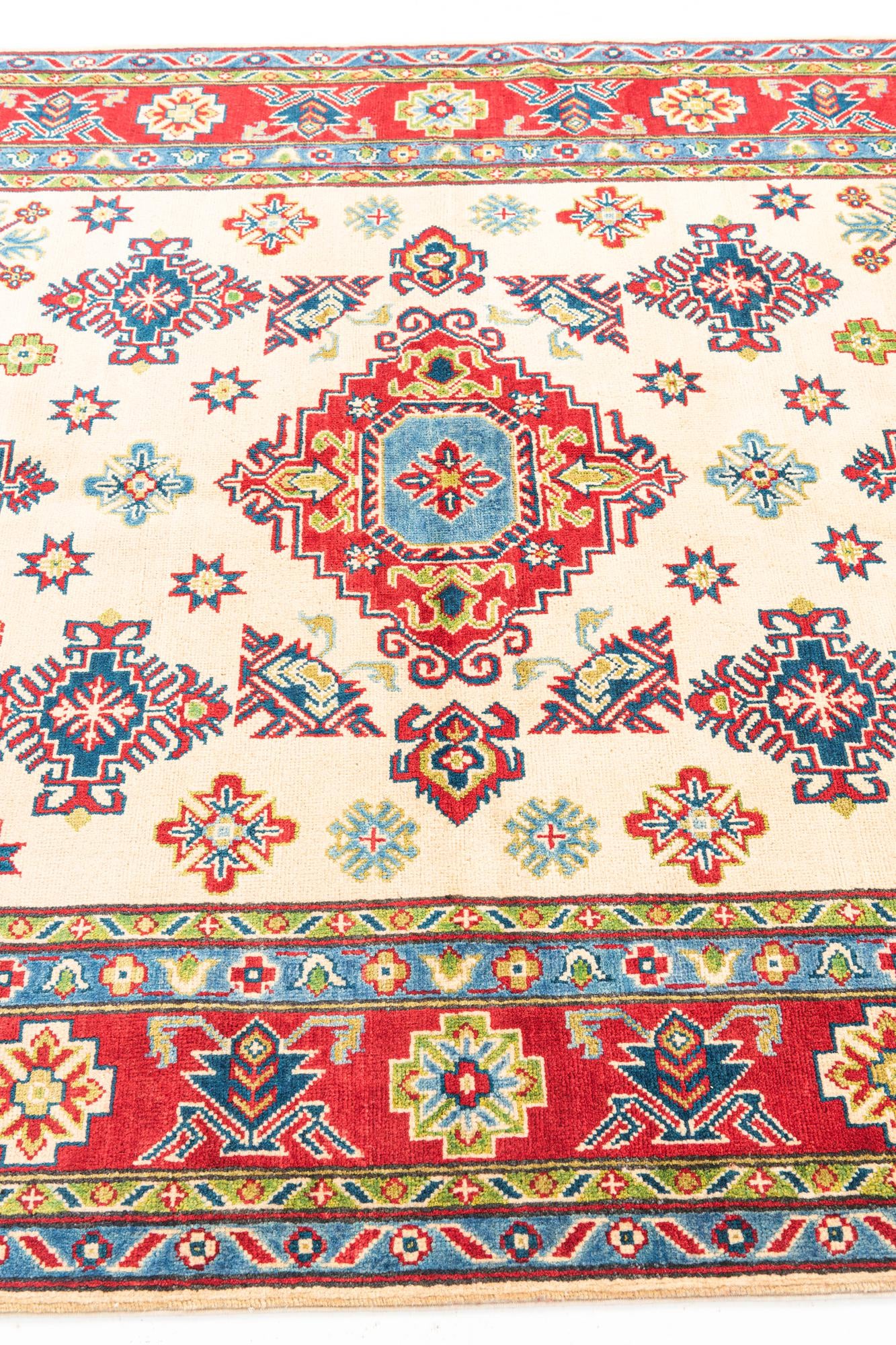 5' 8 x 8' 1 Hand Knotted Kazak Rug