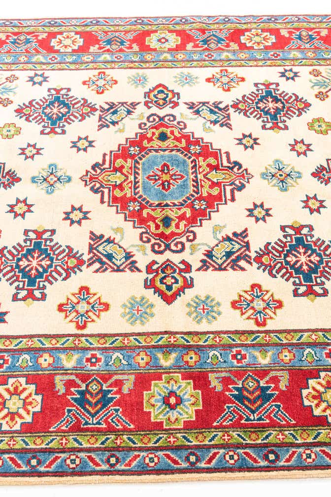 5' 8 x 8' 1 Hand Knotted Kazak Rug
