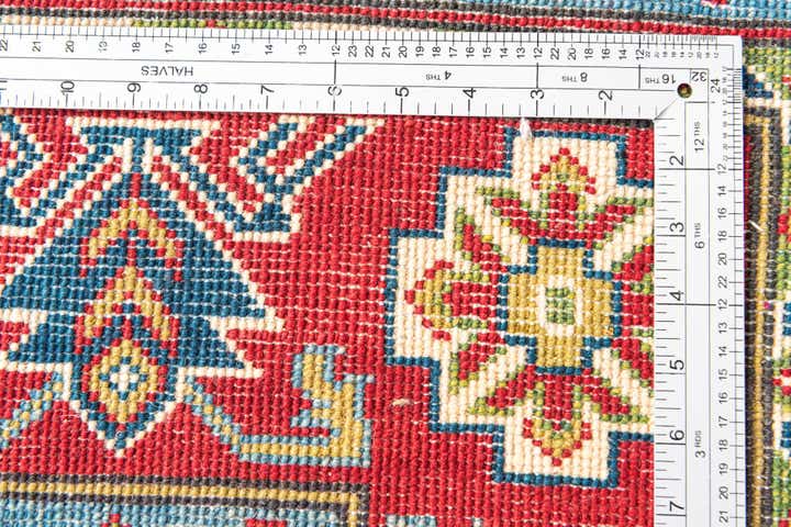 5' 8 x 8' 1 Hand Knotted Kazak Rug