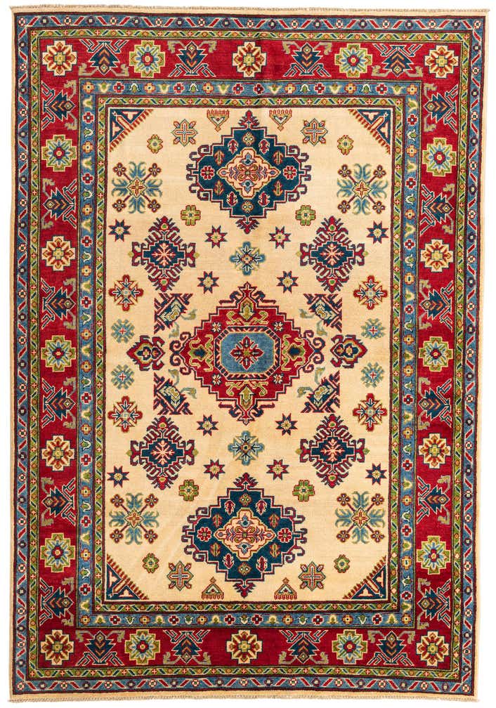 5' 8 x 8' 1 Hand Knotted Kazak Rug