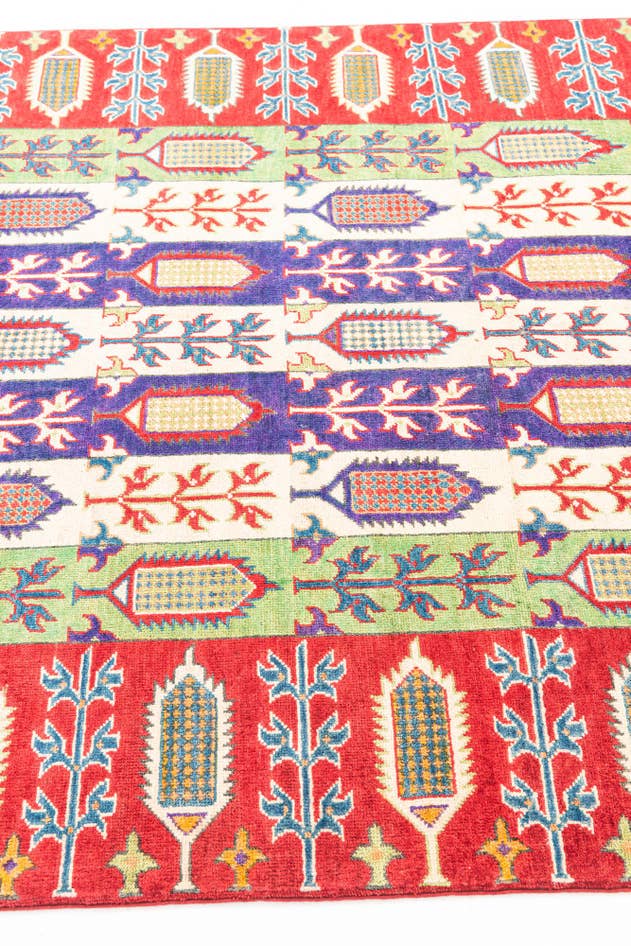 Detail image of 5' 4 x 7' 9 Hand Knotted Kazak Rug