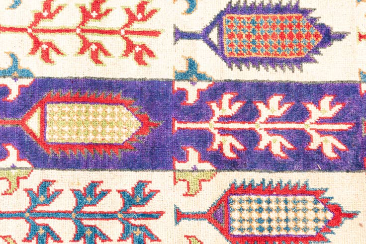 Detail image of 5' 4 x 7' 9 Hand Knotted Kazak Rug