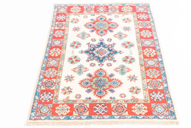 Detail image of 2' 9 x 4' 2 Hand Knotted Kazak Rug