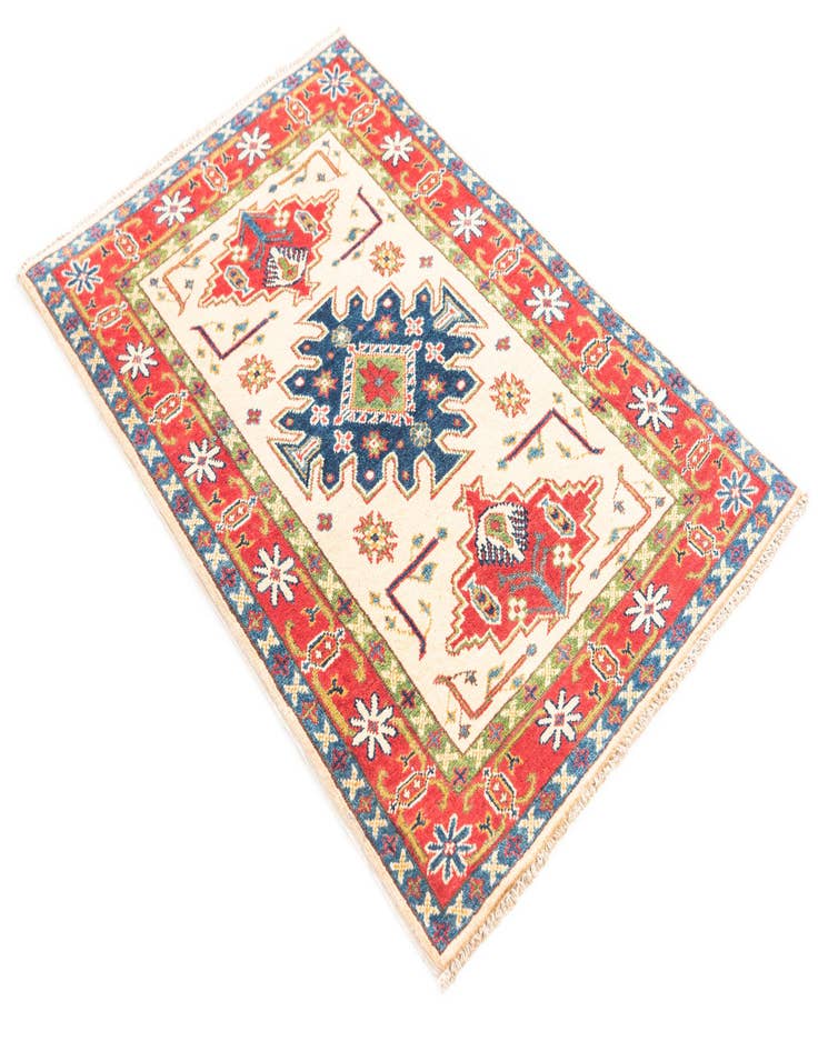 Detail image of 2' 8 x 4' 1  Hand Knotted Kazak Rug