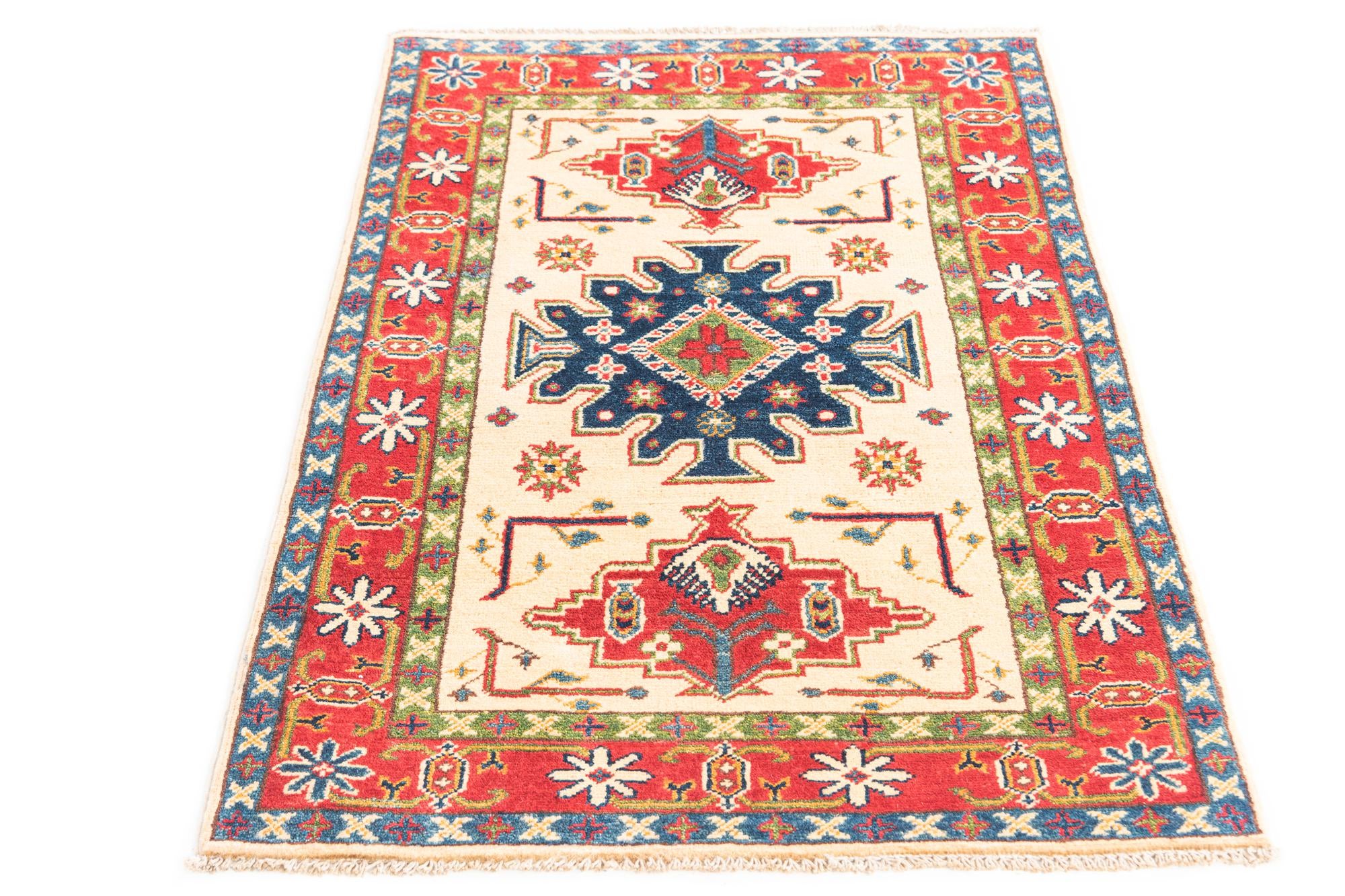2' 8 x 4' 1 Hand Knotted Kazak Rug