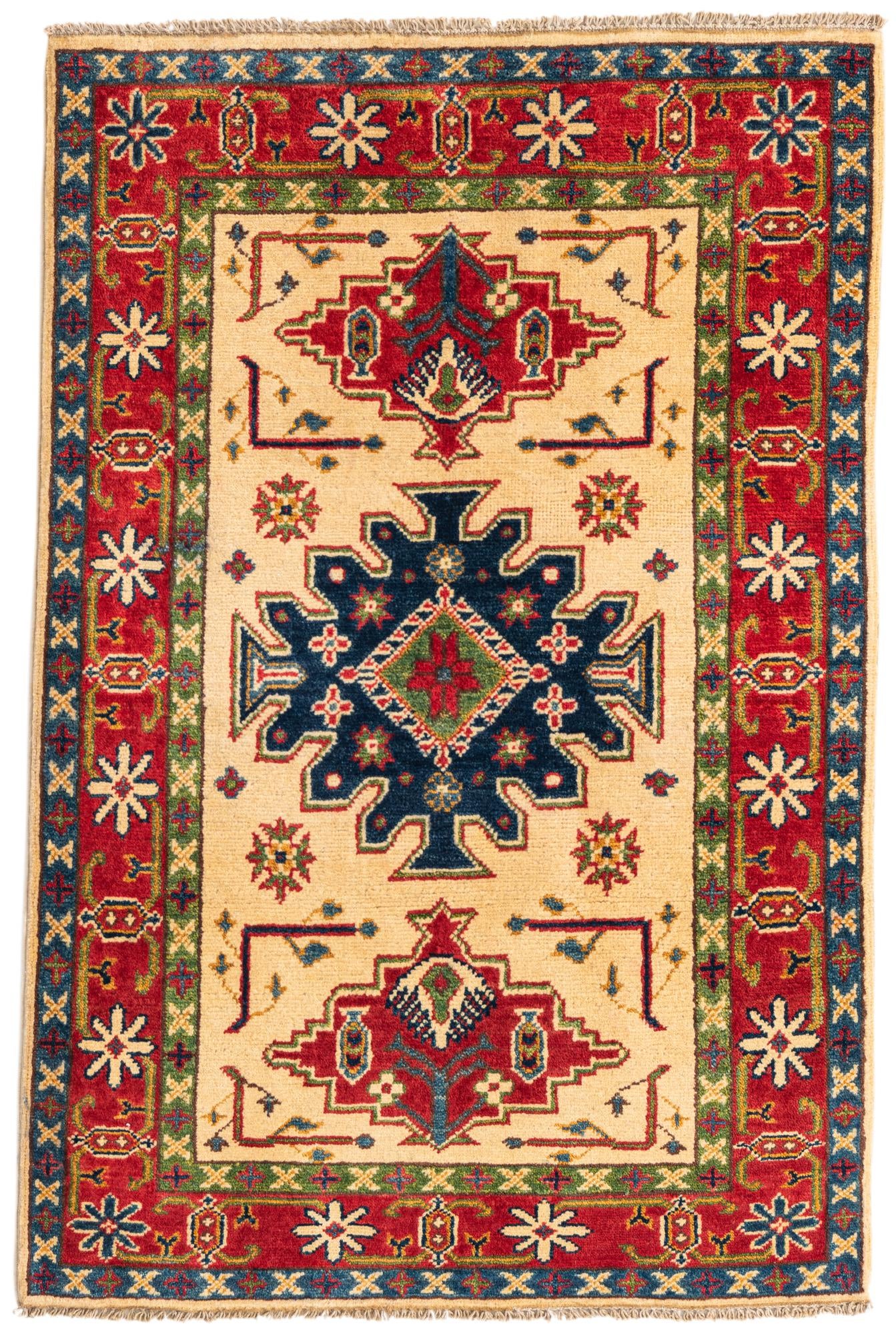 2' 8 x 4' 1 Hand Knotted Kazak Rug