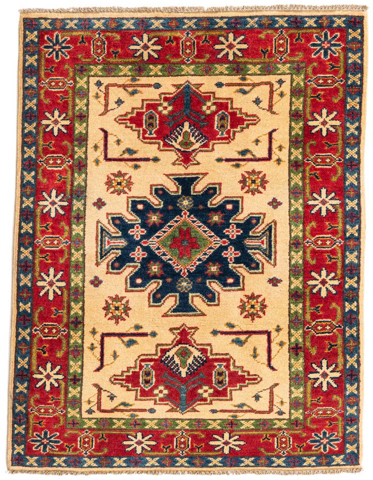 Detail image of 2' 8 x 4' 1 Hand Knotted Kazak Rug