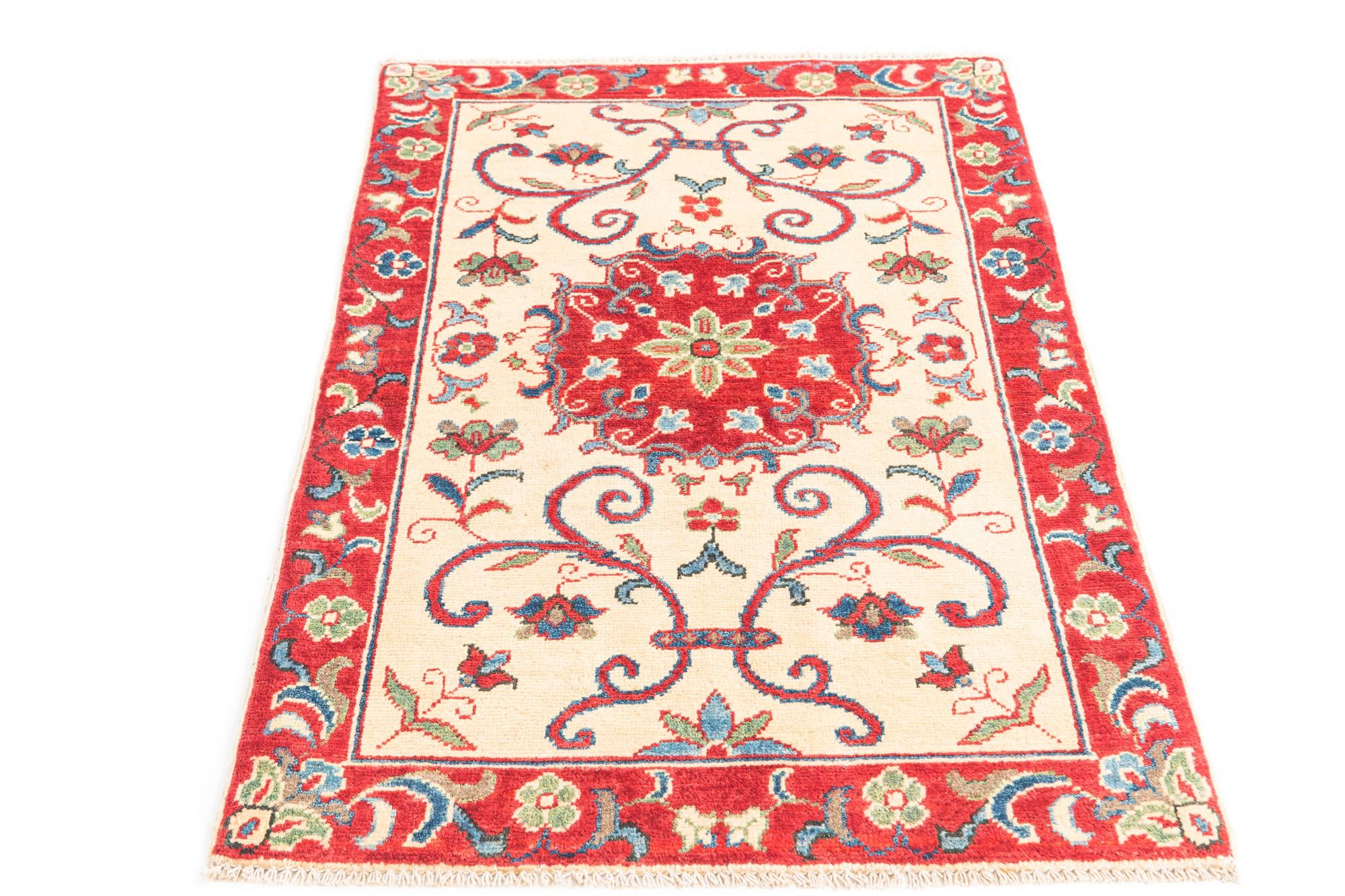2' 8 x 4' Hand Knotted Kazak Rug