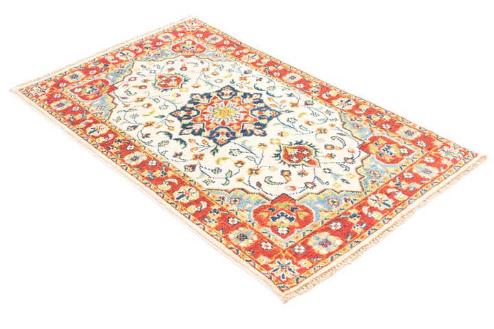 2' 6 x 4' 1 Hand Knotted Kazak Rug