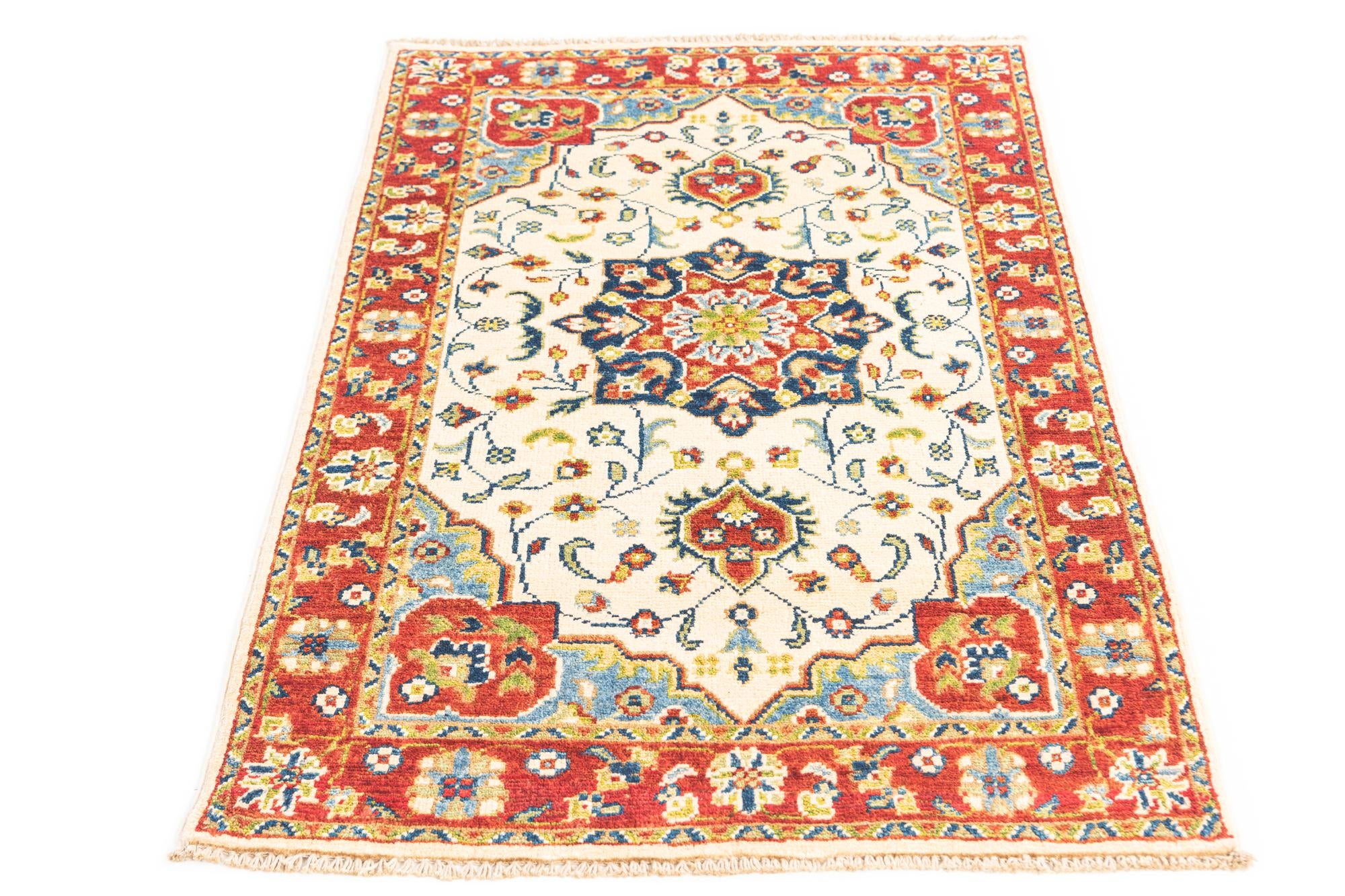 2' 6 x 4' 1 Hand Knotted Kazak Rug