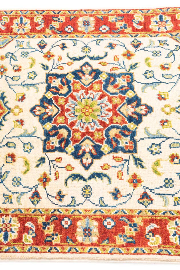 Detail image of 2' 6 x 4' 1 Hand Knotted Kazak Rug