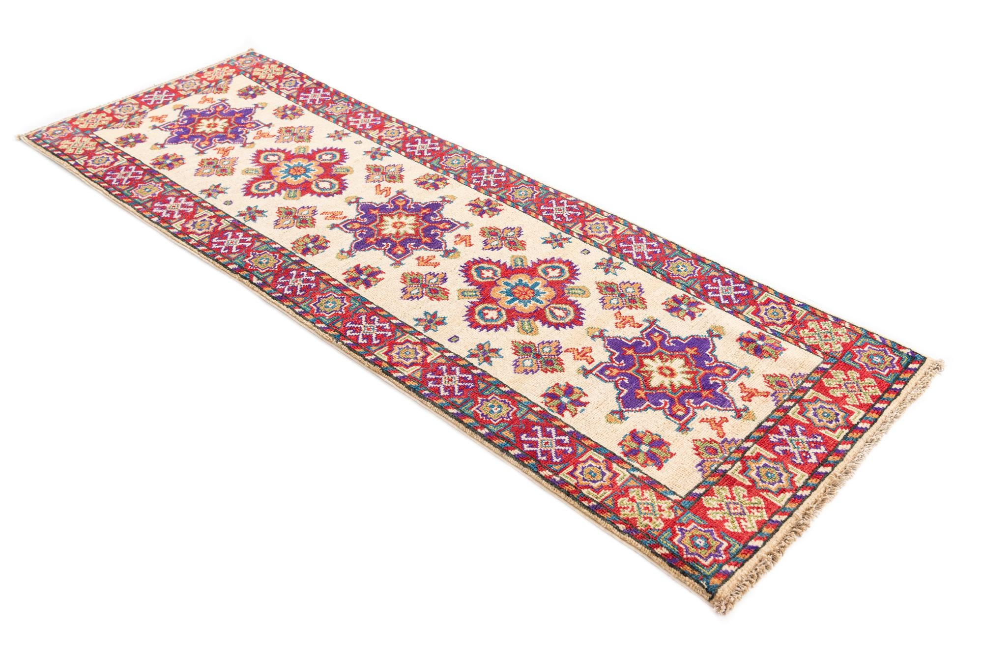2' 1 x 6' Hand Knotted Kazak Rug