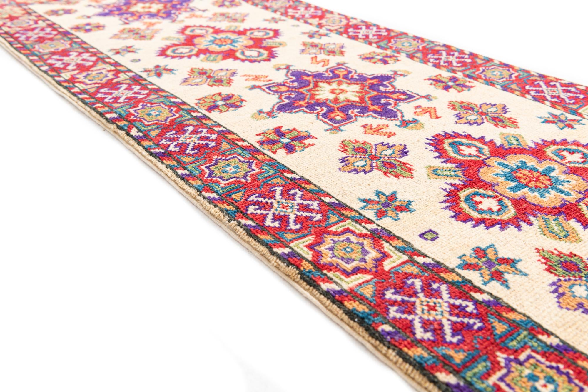 2' 1 x 6' Hand Knotted Kazak Rug