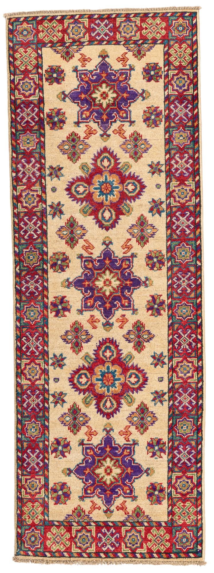 2' 1 x 6' Hand Knotted Kazak Rug