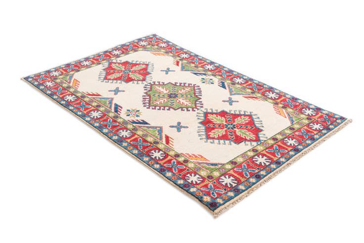 Detail image of 3' 2 x 5' Hand Knotted Kazak Rug