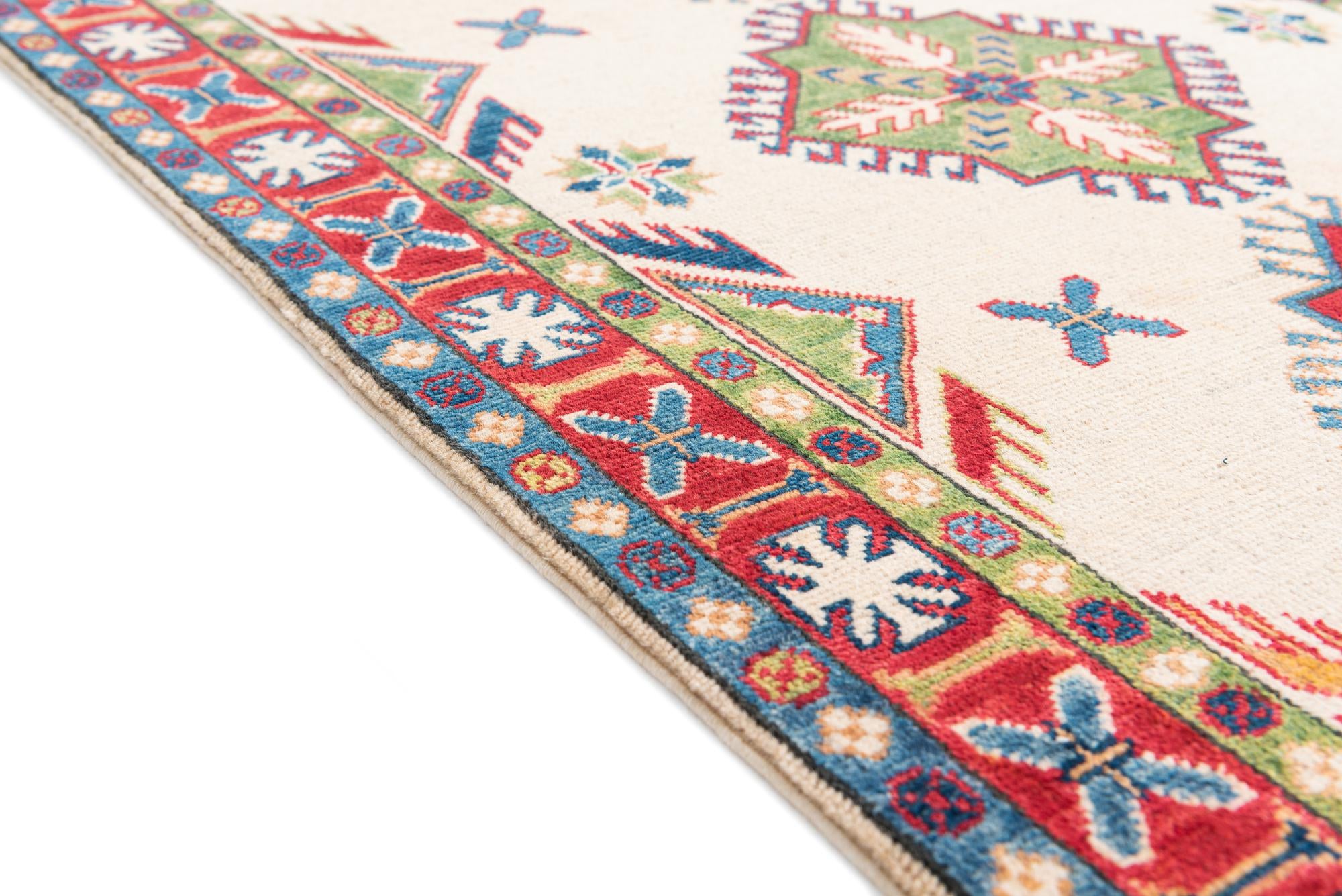 3' 2 x 5' Hand Knotted Kazak Rug