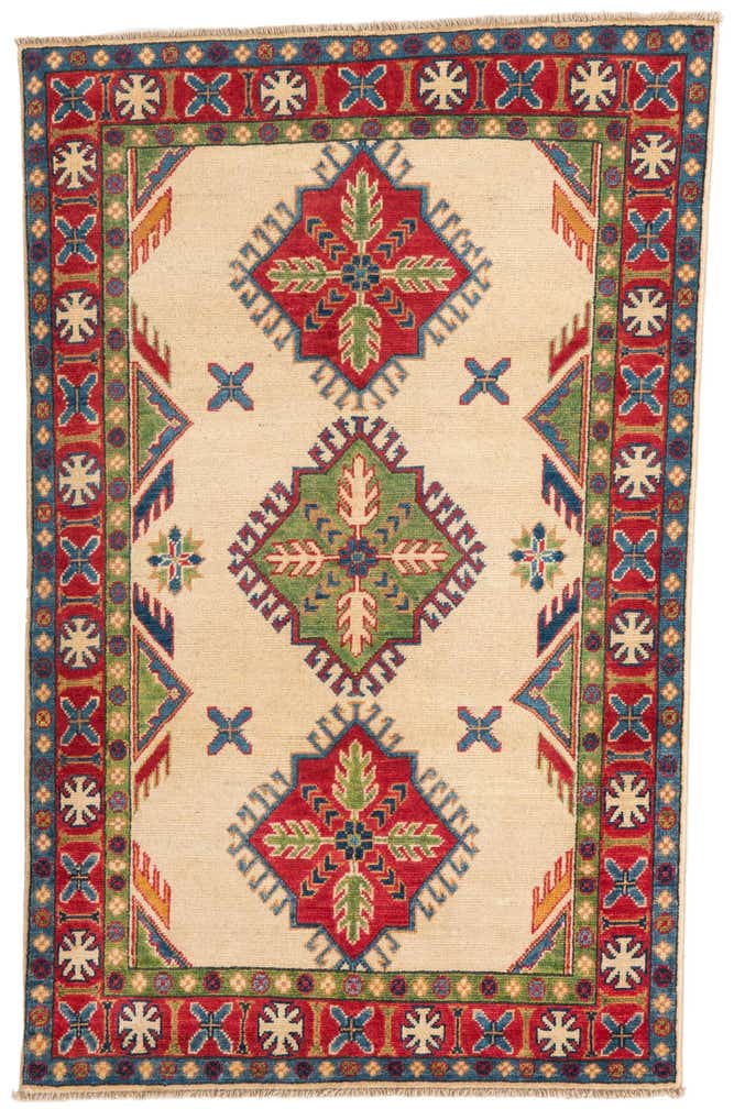 3' 2 x 5' Hand Knotted Kazak Rug