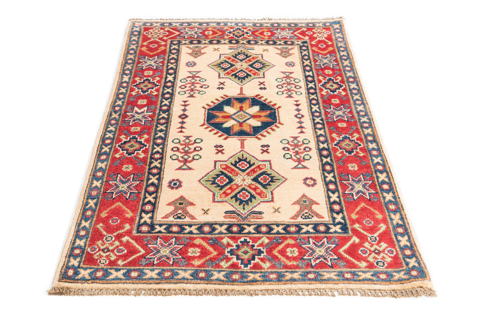 2' 8 x 4' 3 Hand Knotted Kazak Rug