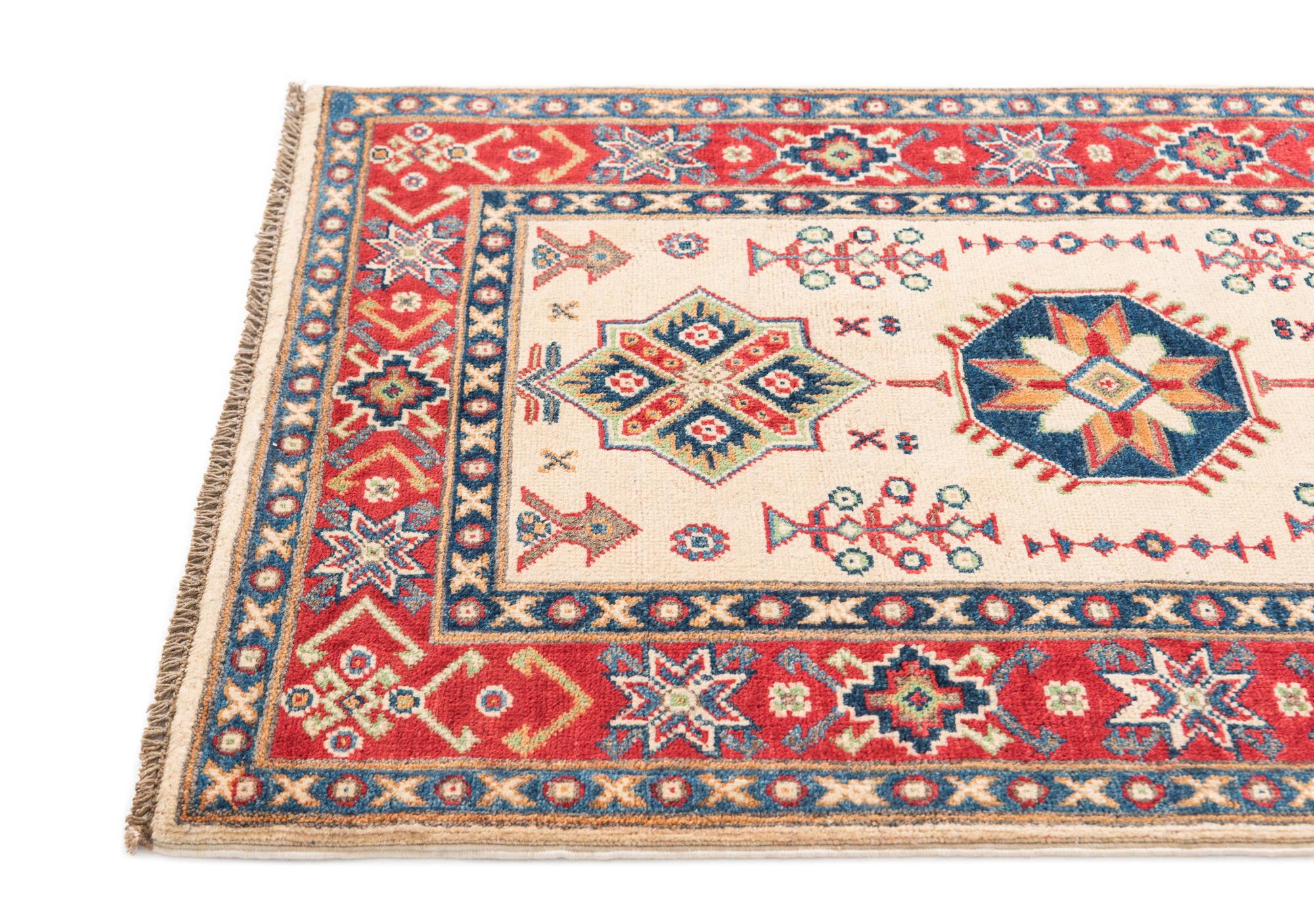 2' 8 x 4' 3 Hand Knotted Kazak Rug