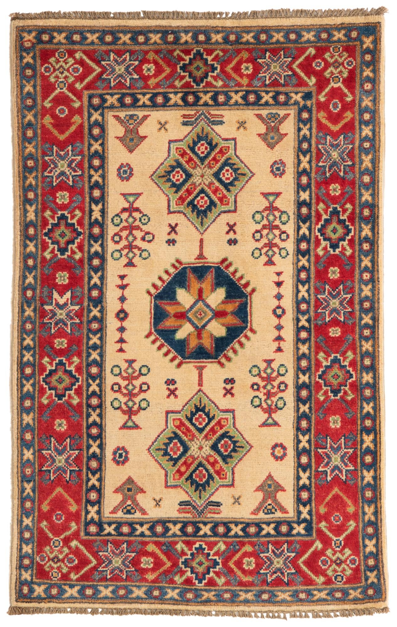2' 8 x 4' 3 Hand Knotted Kazak Rug