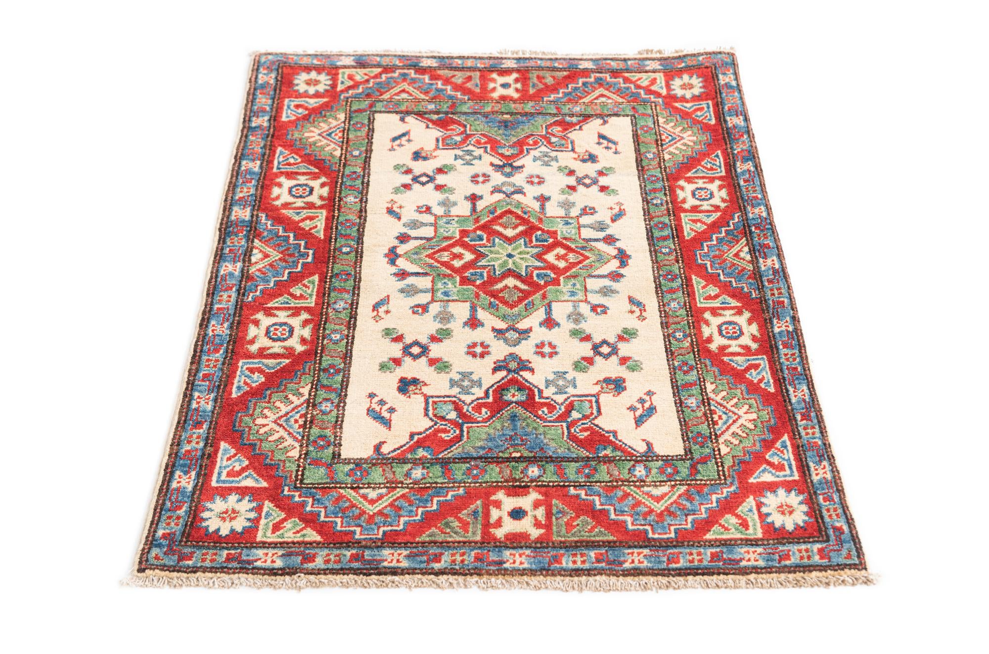 2' 9 x 4' 3 Hand Knotted Kazak Rug