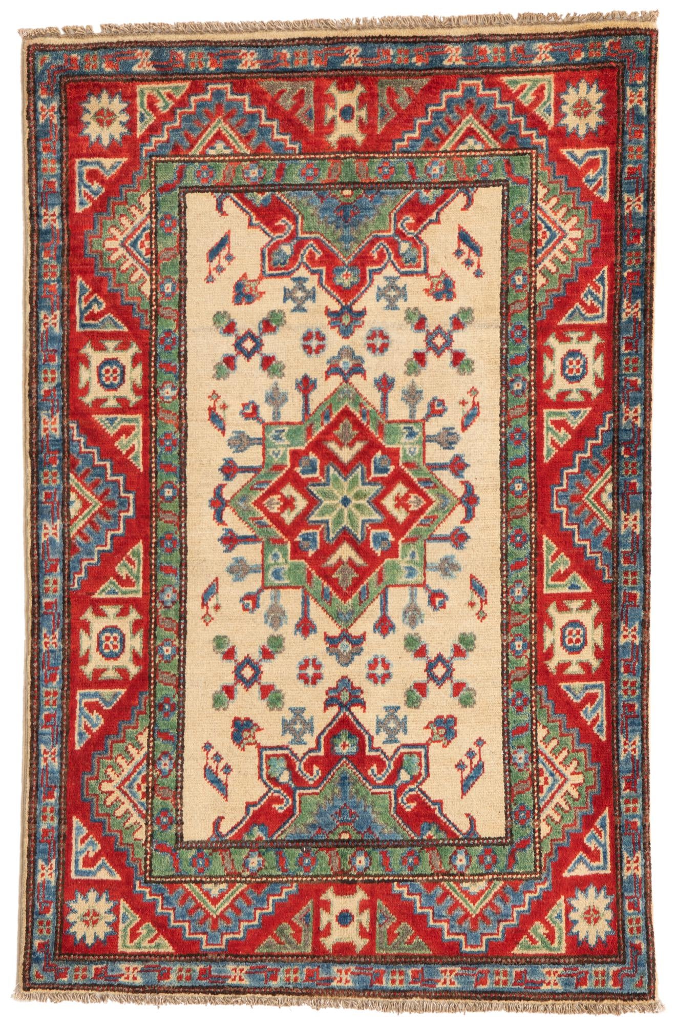 2' 9 x 4' 3 Hand Knotted Kazak Rug