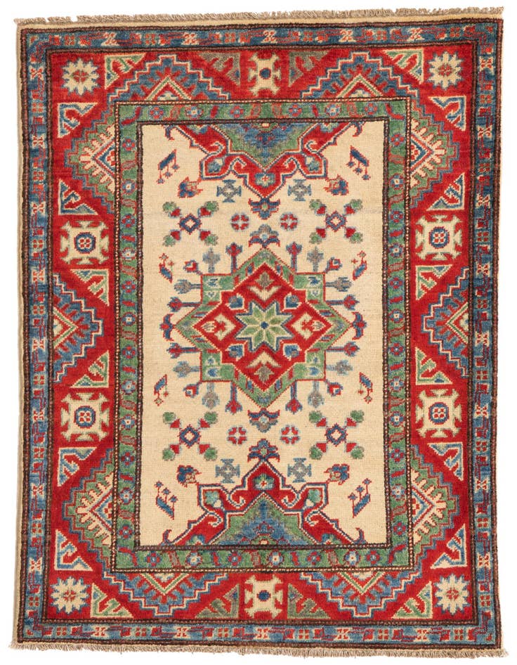 Detail image of 2' 9 x 4' 3 Hand Knotted Kazak Rug