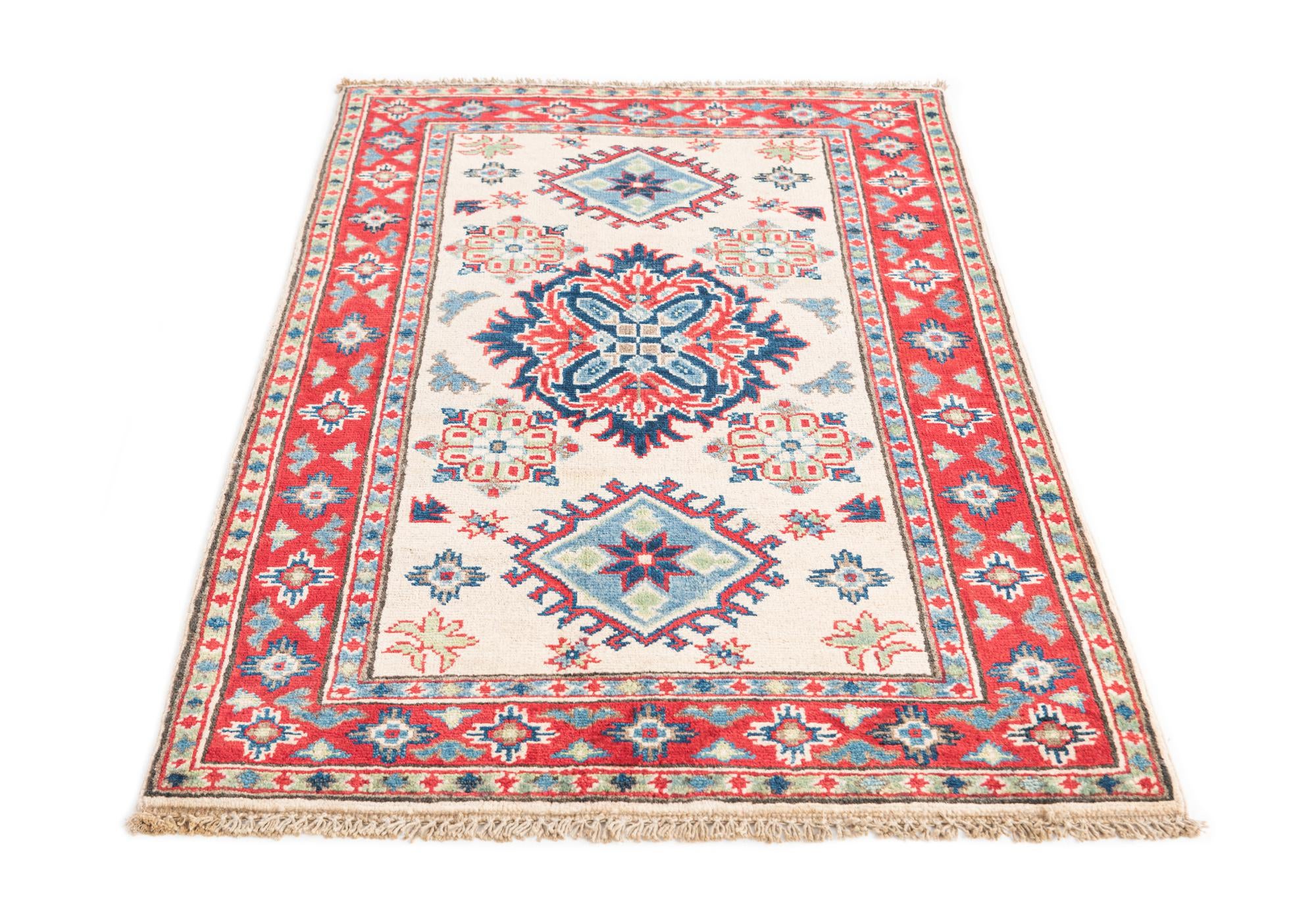 2' 9 x 4' 4 Hand Knotted Kazak Rug