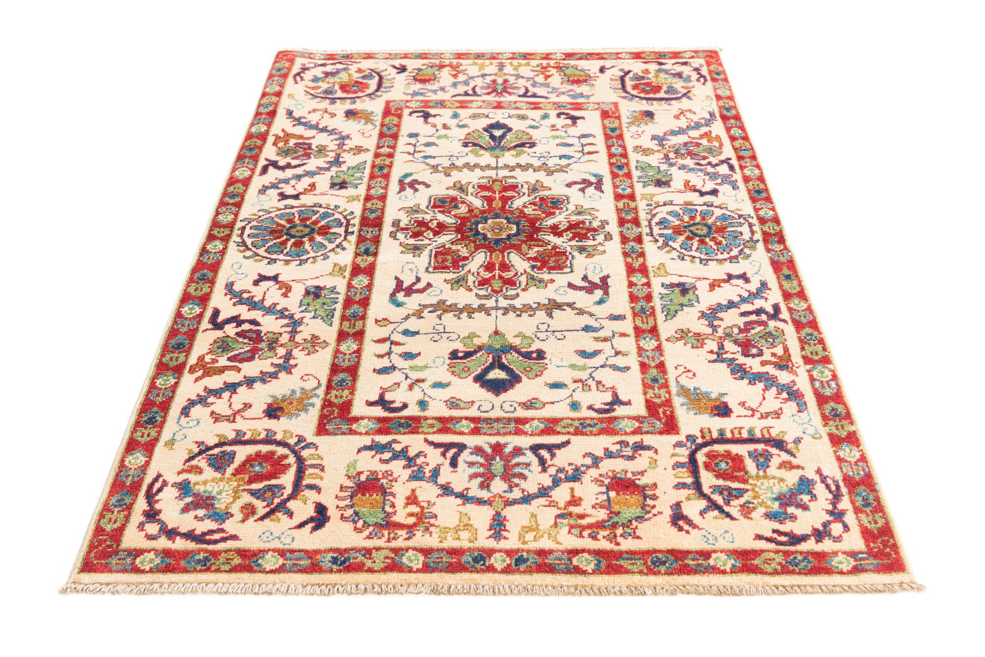 3' 3 x 4' 9 Hand Knotted Kazak Rug