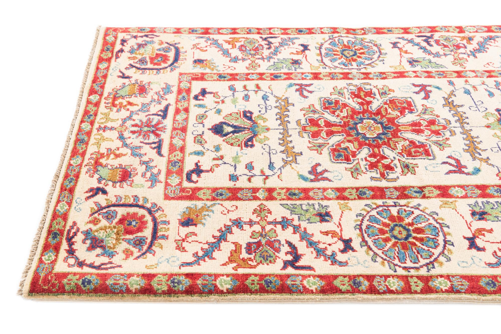 3' 3 x 4' 9 Hand Knotted Kazak Rug