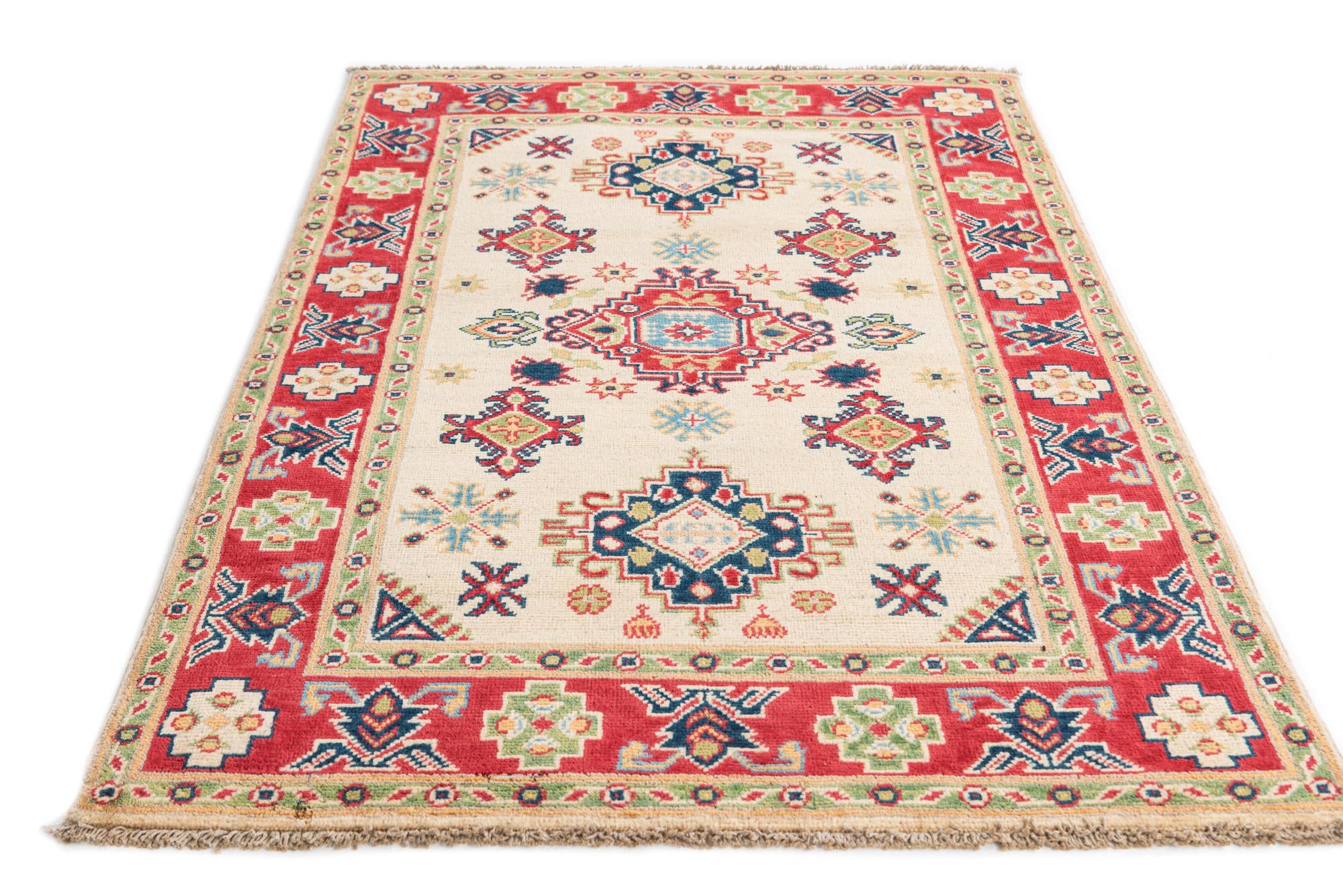 3' 5 x 5' 1 Hand Knotted Kazak Rug