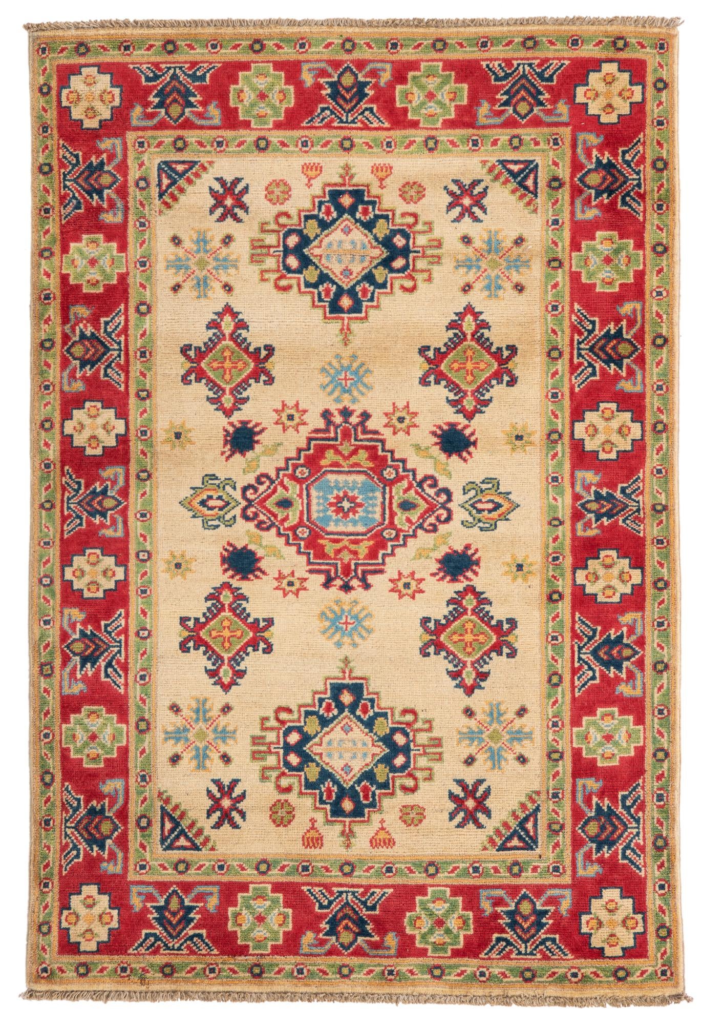 3' 5 x 5' 1 Hand Knotted Kazak Rug