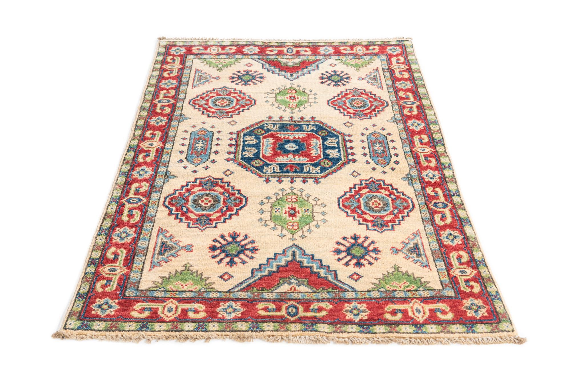 2' 8 x 4' Hand Knotted Kazak Rug