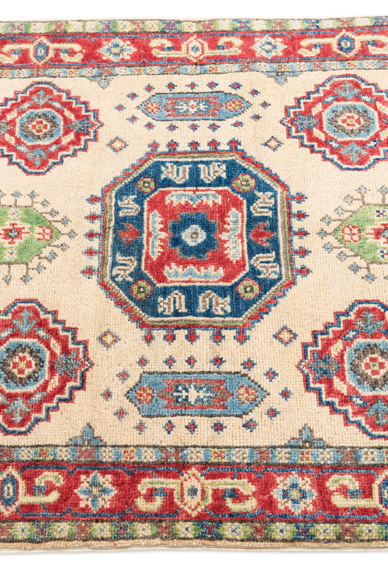 2' 8 x 4' Hand Knotted Kazak Rug