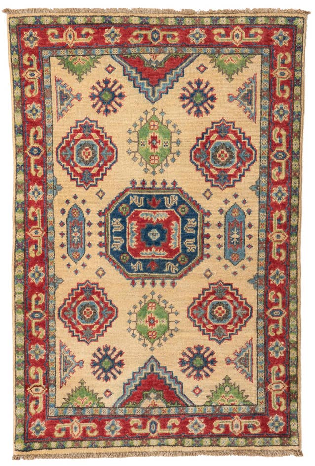 Detail image of 2' 8 x 4' Hand Knotted Kazak Rug
